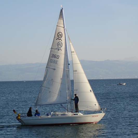 Segelboot Viktor in Ausbildung