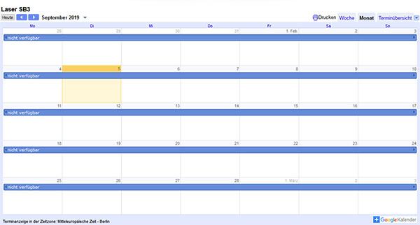 Abbildung Google-Kalender